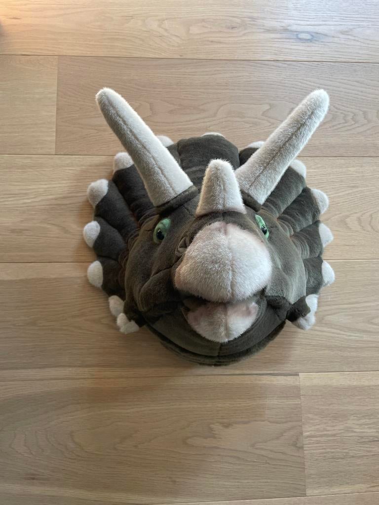 Wild & Soft knuffel dino kop, Kinderen en Baby's, Speelgoed | Knuffels en Pluche, Ophalen, Groen, Overige merken, Dinosaurus