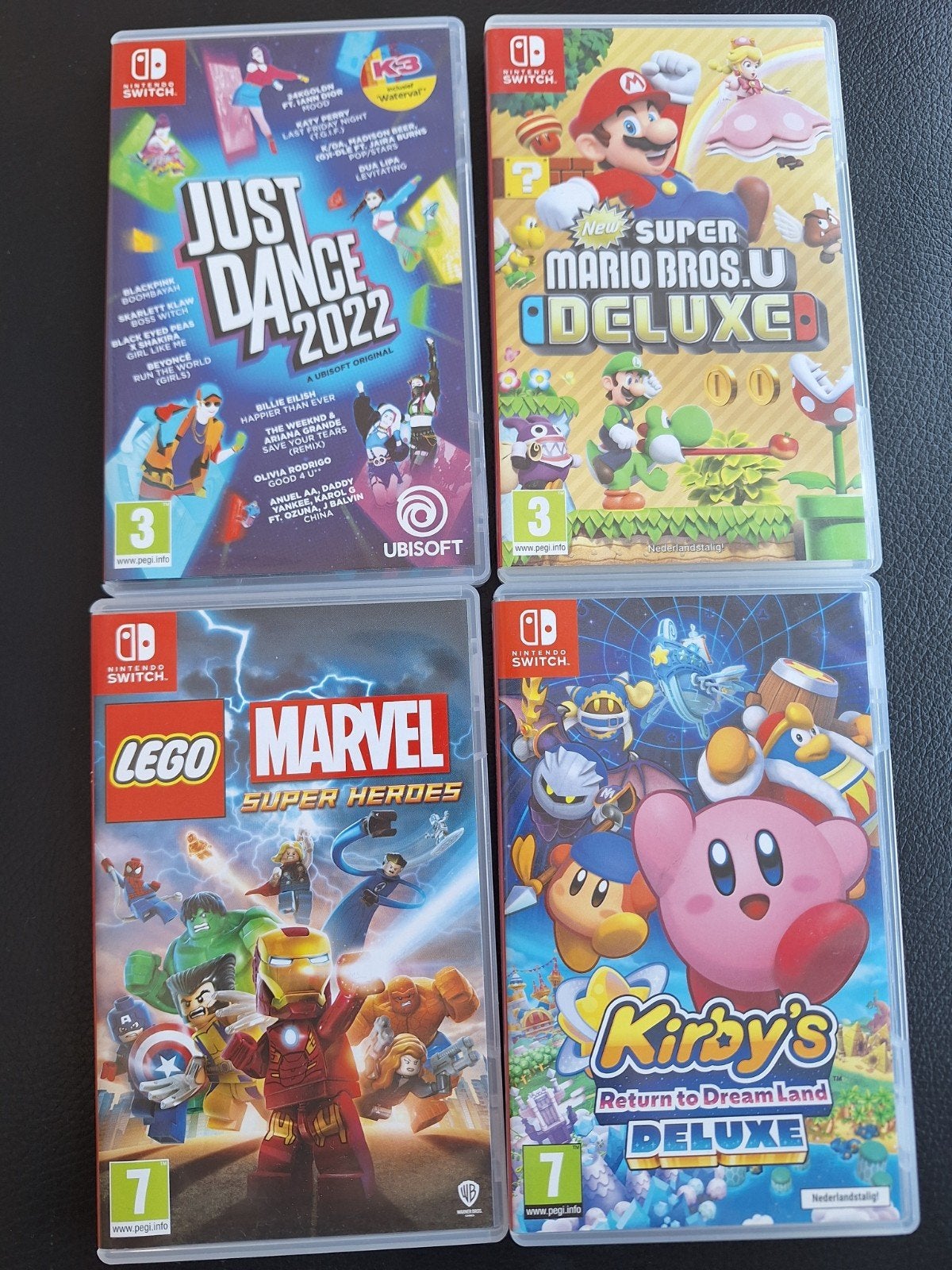 Nintendo Switch games: Just Dance, Mario, Lego, Kirby, Ophalen, Zo goed als nieuw, Switch Original, Met games