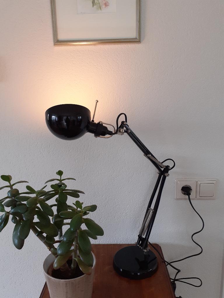 IKEA FORSA bureaulamp tafellamp zwart, Ophalen of Verzenden, Zo goed als nieuw, Metaal, Minder dan 50 cm