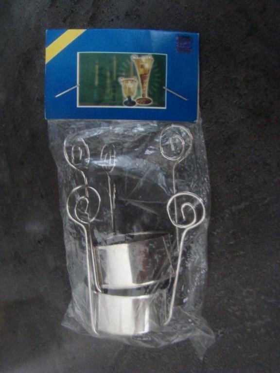 2 hangers voor waxinelichtjes aan een glas, Huis en Inrichting, Woonaccessoires | Kandelaars en Kaarsen, Ophalen of Verzenden