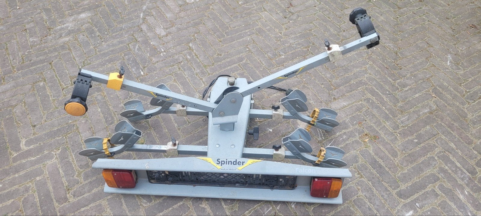 Spinder Falcon fietsendrager, Ophalen, 2 fietsen, Gebruikt, Trekhaakdrager