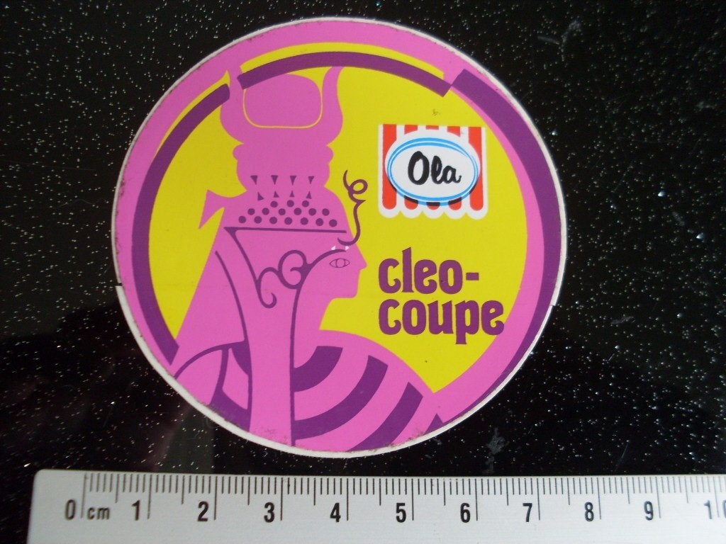 sticker Ola ijs cleocoupe logo waterijs vintage, Verzenden, Zo goed als nieuw, Merk
