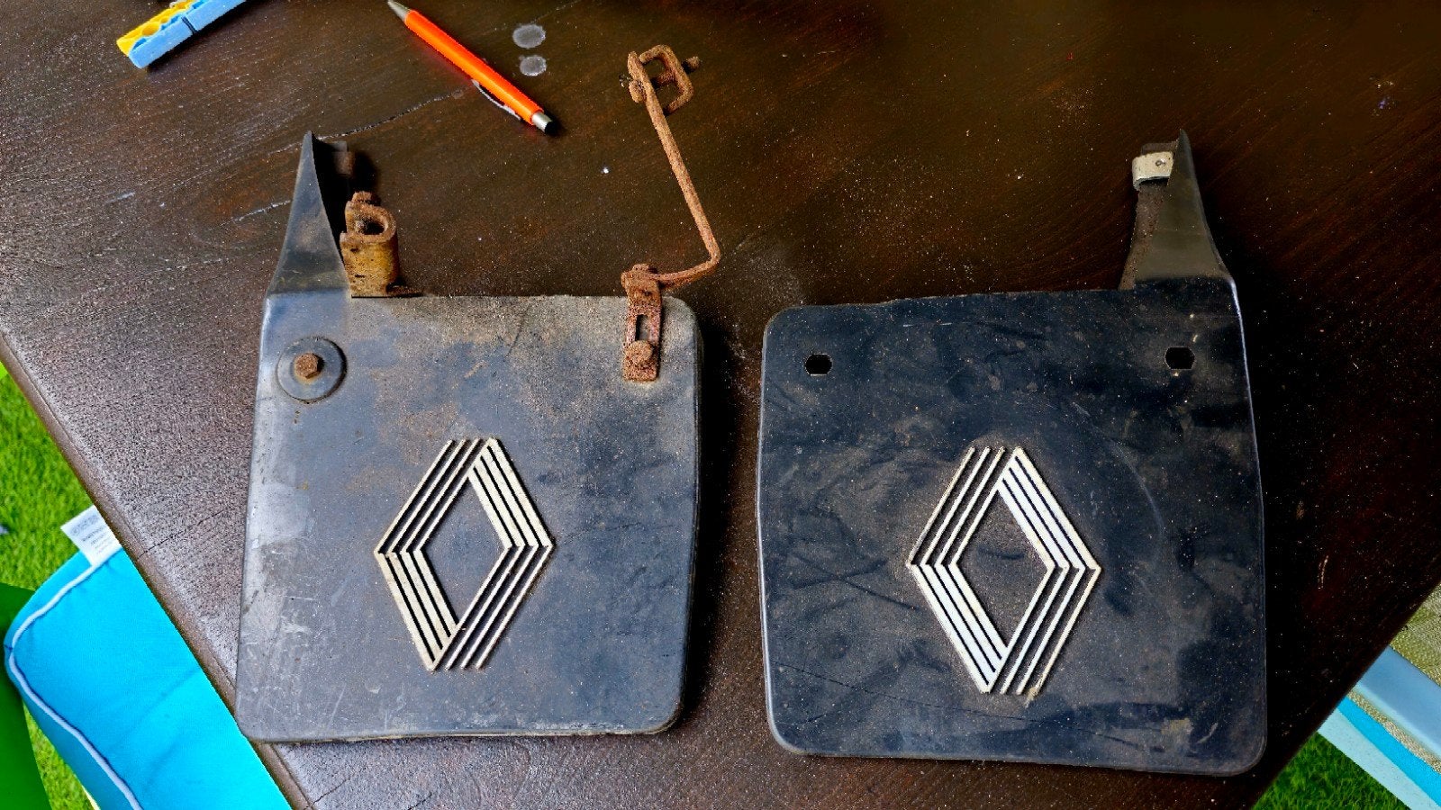vintage Renault spatlappen, Auto diversen, Ophalen of Verzenden, Gebruikt