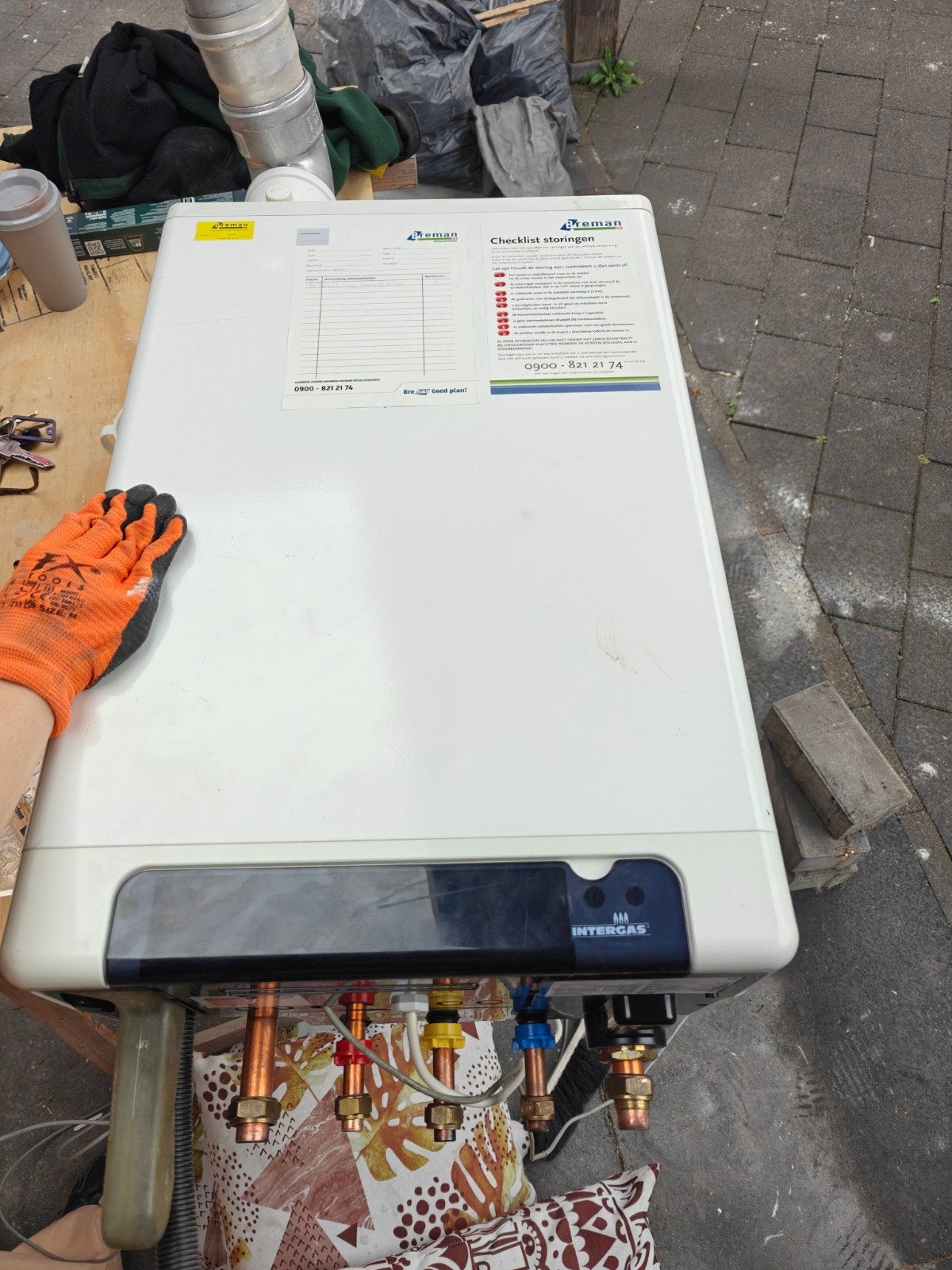 Intergas Kombi Kompakt HRE 28/24 CV-ketel 2011 +expansie vat, Gebruikt, Hoog rendement (Hr), Cv-ketel of Combi-ketel, Minder dan 60 cm