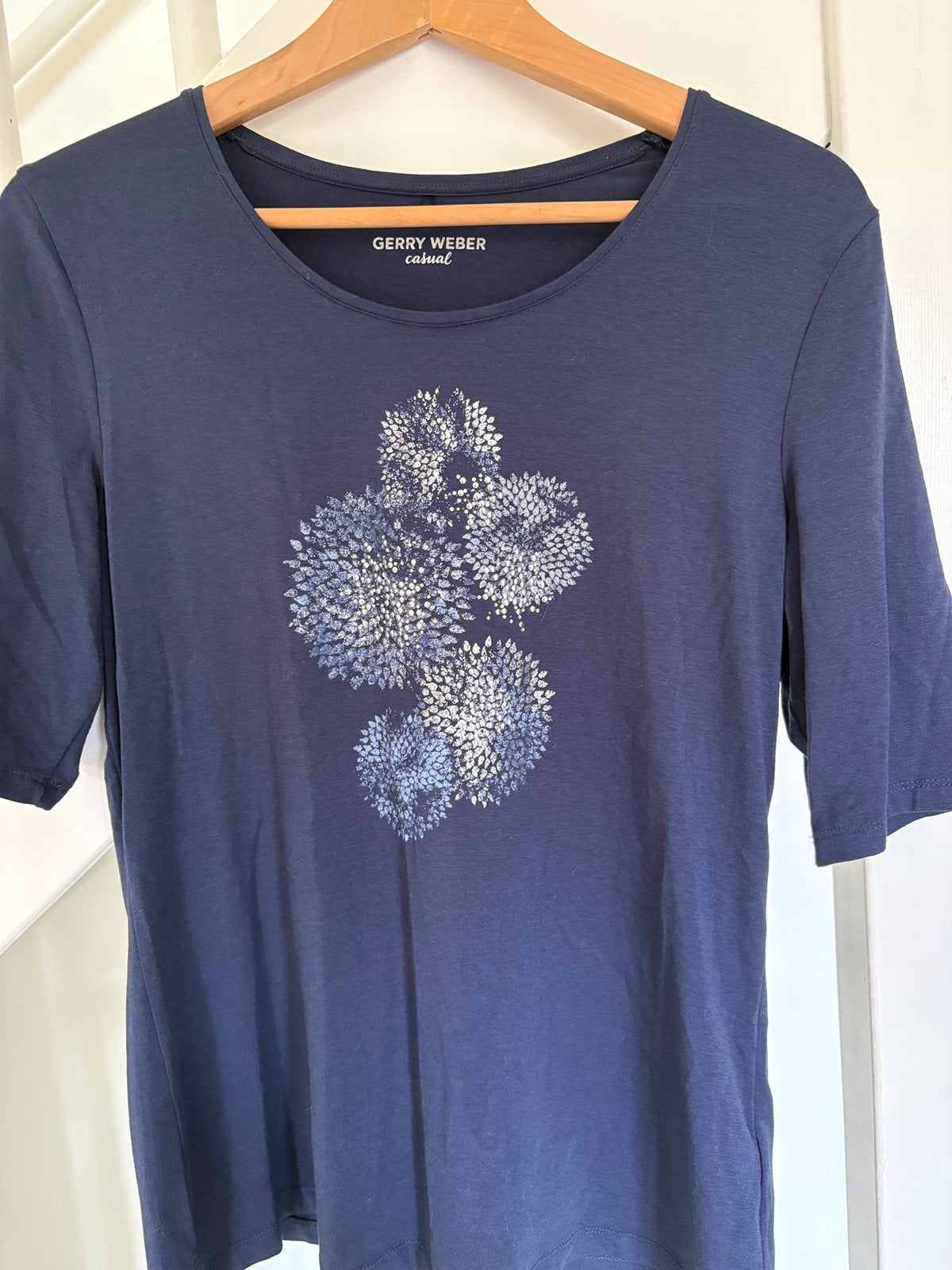 T shirt Gerry Weber, Blauw, Maat 42/44 (L), Ophalen of Verzenden, Zo goed als nieuw