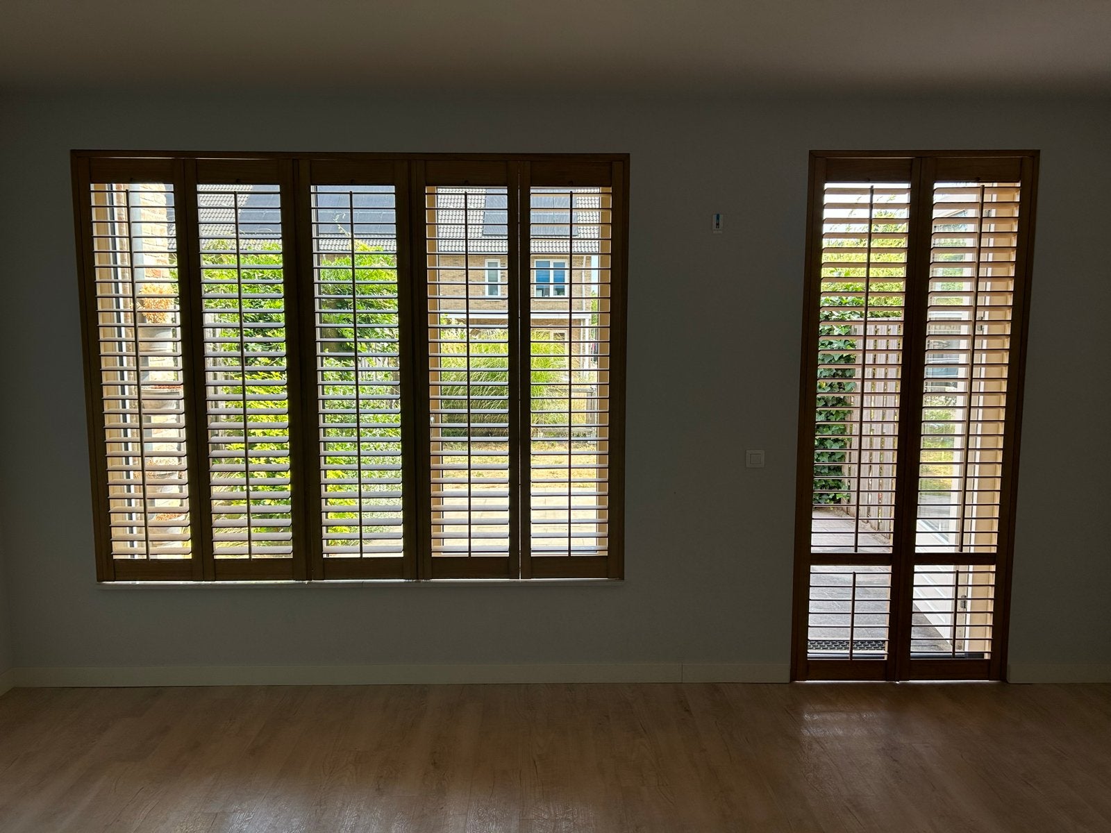 Houten shutters voor ramen en deuren, Huis en Inrichting, Ophalen, Bruin, Hout, Shutter
