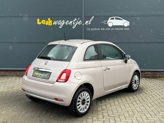 Fiat 500 1.0 Hybrid Dolcevita *carplay *cruise *pano *airco, Auto's, Voorwielaandrijving, Start-stop-systeem, Gebruikt, Zwart