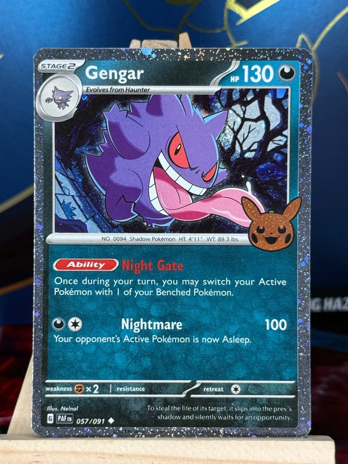 Gengar #57 | Pokemon Trick or Trade 2024, Ophalen of Verzenden, Zo goed als nieuw, Losse kaart
