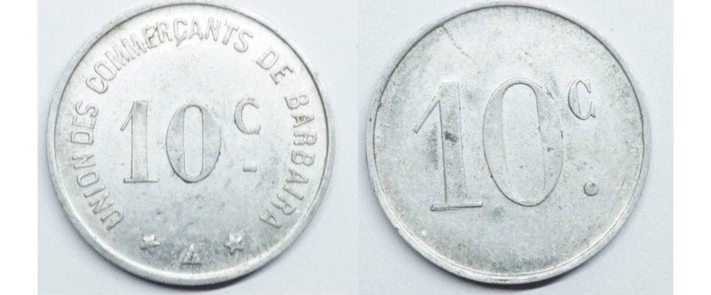 Jeton 10 centimes, Frankrijk, Barbaira, Postzegels en Munten, Ophalen of Verzenden, Overige materialen, Buitenland