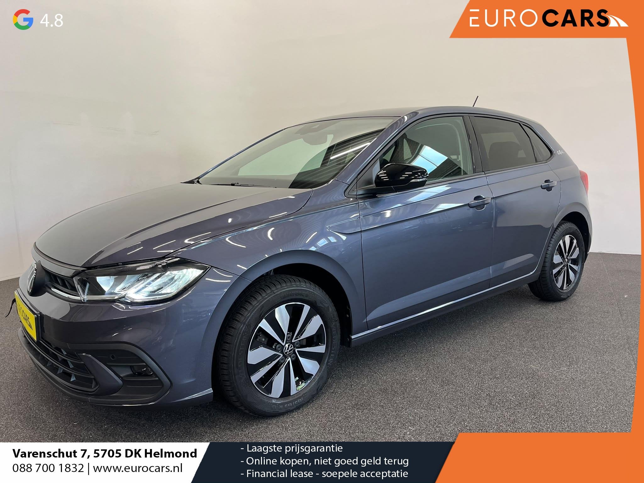 Volkswagen Polo 1.0 TSI AUT 85KW Goal Navigatie Apple Carpla, Auto's, Gebruikt, Zwart, 116 pk, Bedrijf