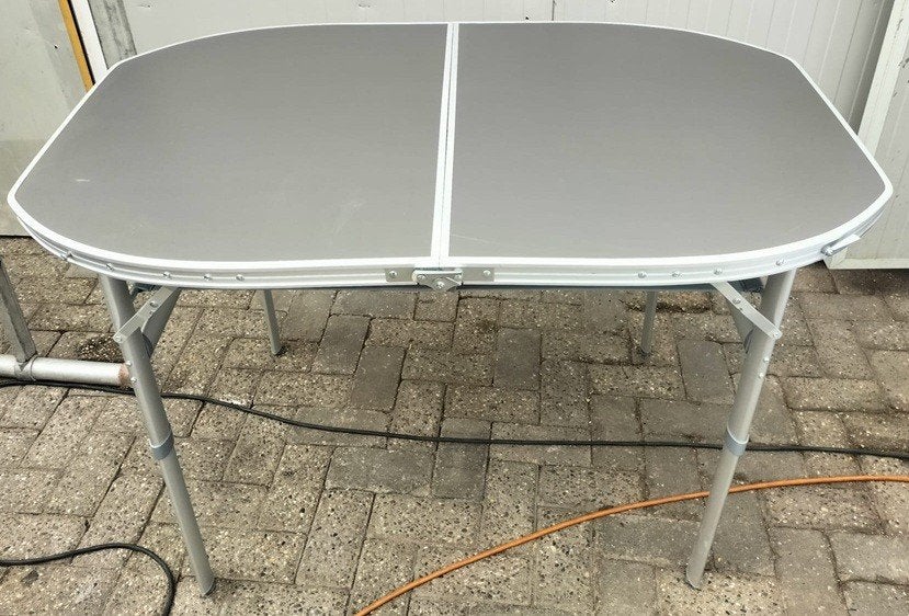 Bo-Camp campingtafel tafel ovaal koffermodel 120x80 cm, Ophalen, Zo goed als nieuw, Campingtafel