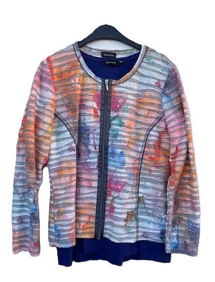 Witteveen meerkleurig vestje, aparte geribbelde stof, maat L, Kleding | Dames, Truien en Vesten, Maat 38/40 (M), Overige kleuren