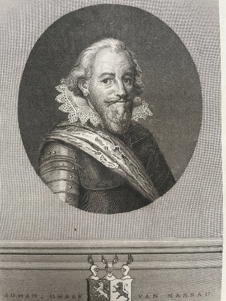 1561 - 1623 Johan Graaf van Nassau - P0510, Ophalen of Verzenden, Ets, 1700 - 1799