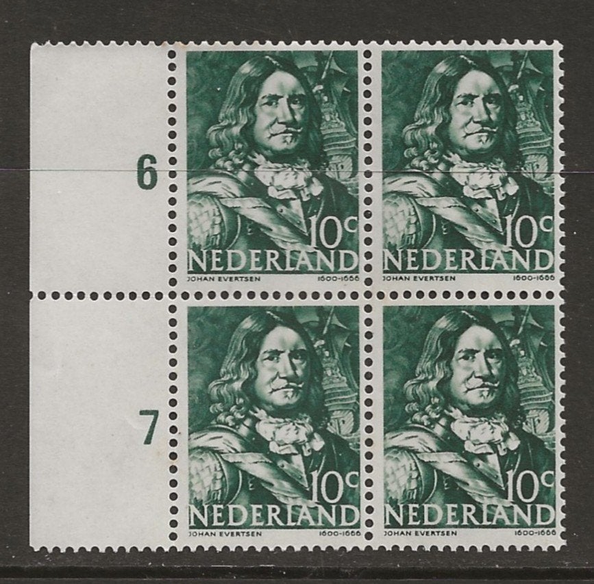 S- Ned. PF 1943 nr.413 blokje zeehelden, Ophalen of Verzenden, Na 1940, Postfris