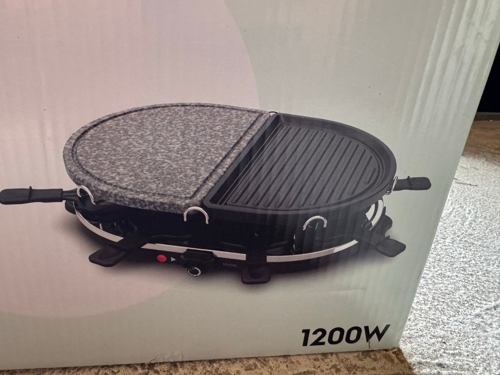 Blokker 2-in-1 Gourmet & Steengrill 1200W, Ophalen, Nieuw, 4 t/m 7 personen
