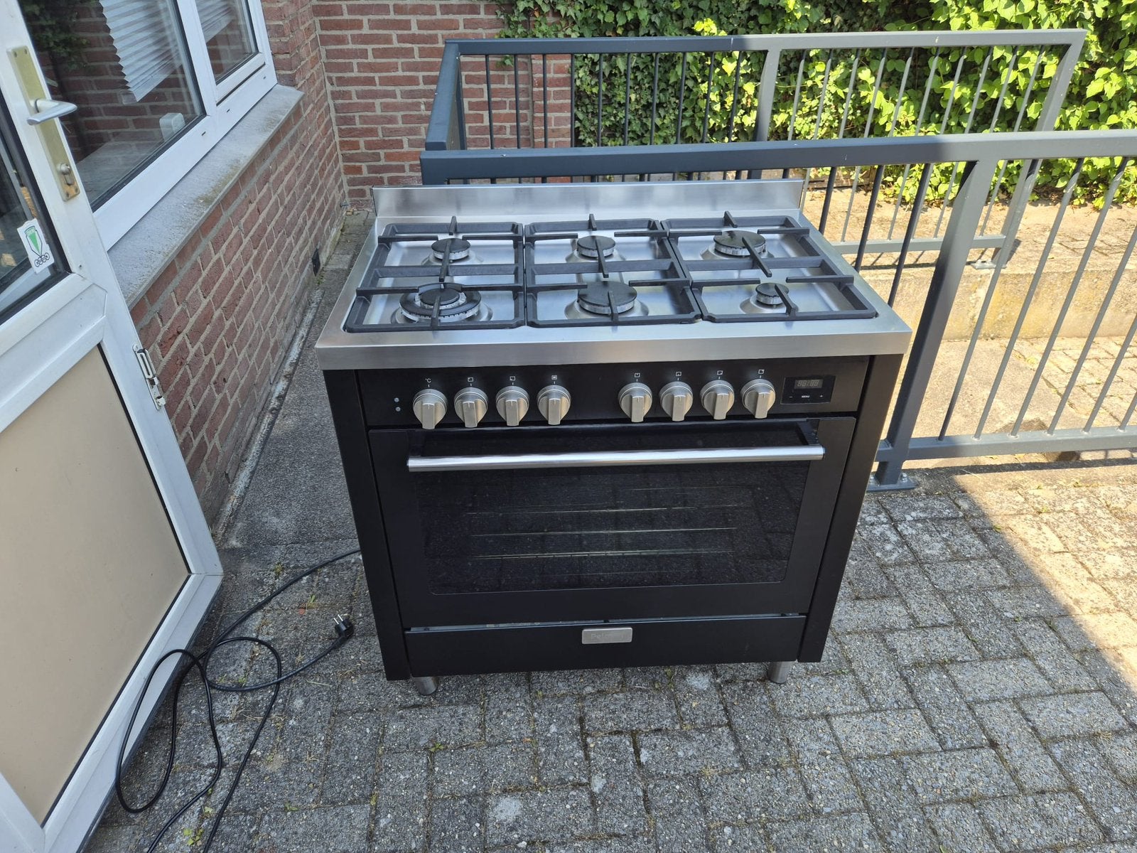 Pelgrim fornuis 90cm, Ophalen, 60 cm of meer, Zo goed als nieuw, Gas