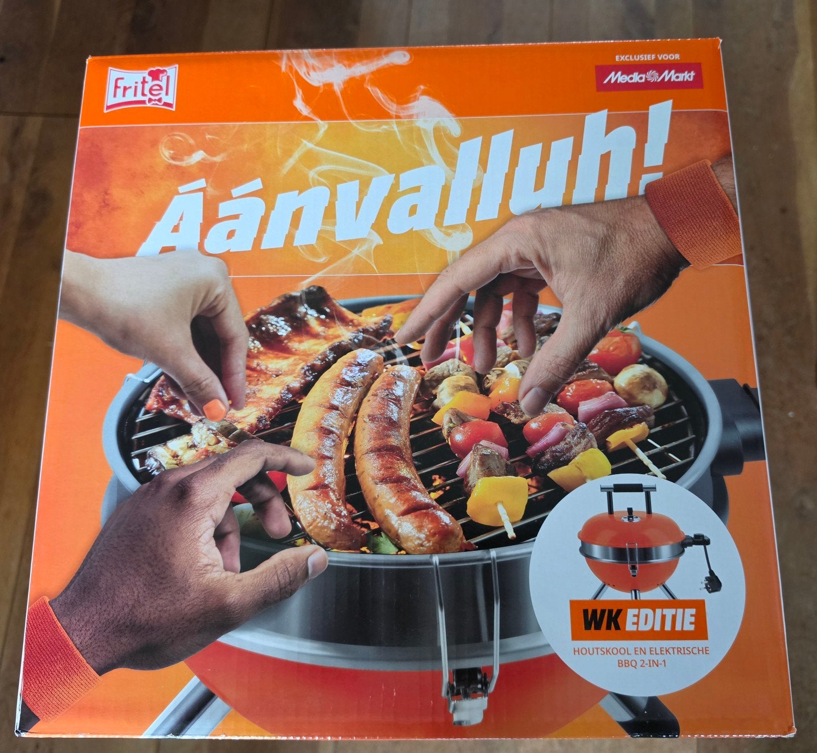 Fritel WK Editie BBQ 2-in-1 Houtskool/Elektrisch NIEUW!!, Ophalen of Verzenden, Nieuw, Fritel
