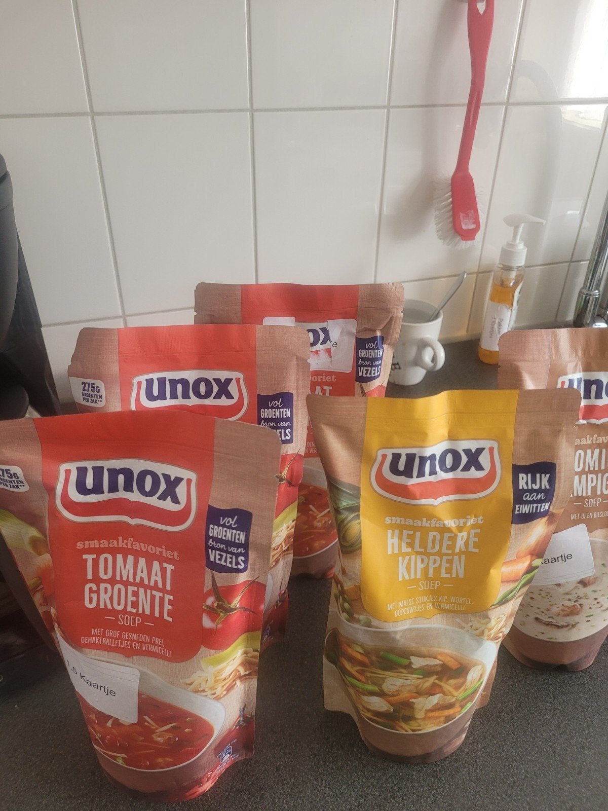 unox soepen 5 pakken, Diversen, Levensmiddelen, Ophalen