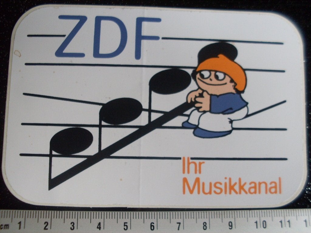 sticker ZDF ihr musikkanal logo mainzelmannchen, Verzamelen, Verzenden, Zo goed als nieuw, Film, Tv of Omroep