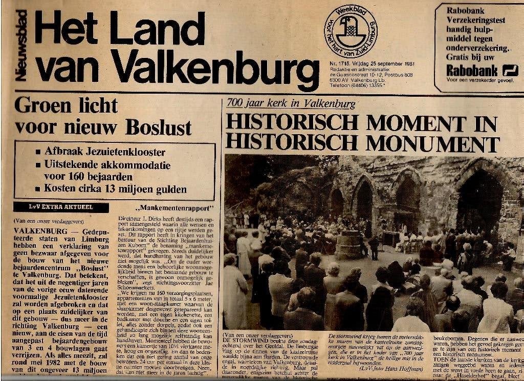 Het Land van Valkenburg, t Gezetsche 25 Sept 1981 de laatste, Verzamelen, Ophalen, 1980 tot heden, Ongelopen, Limburg