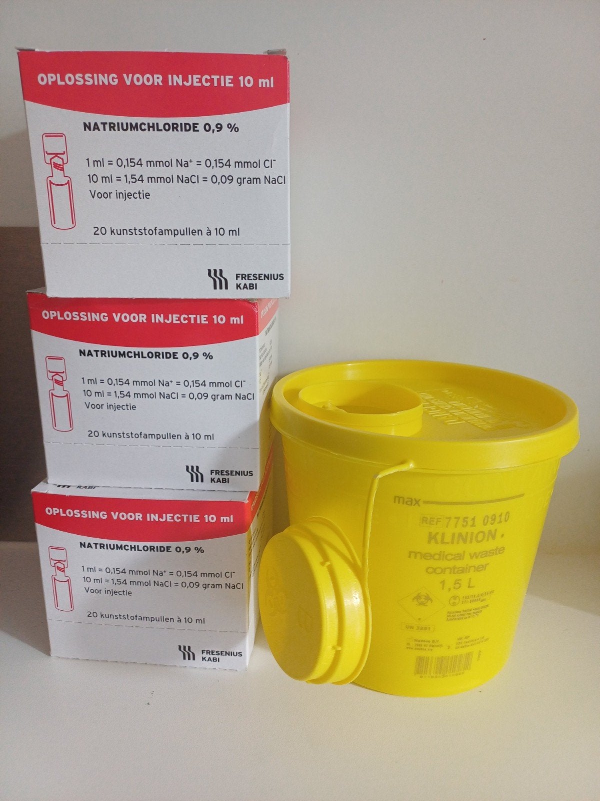 Gratis NACL 0,9% en naaldencontainer, Ophalen, Nieuw