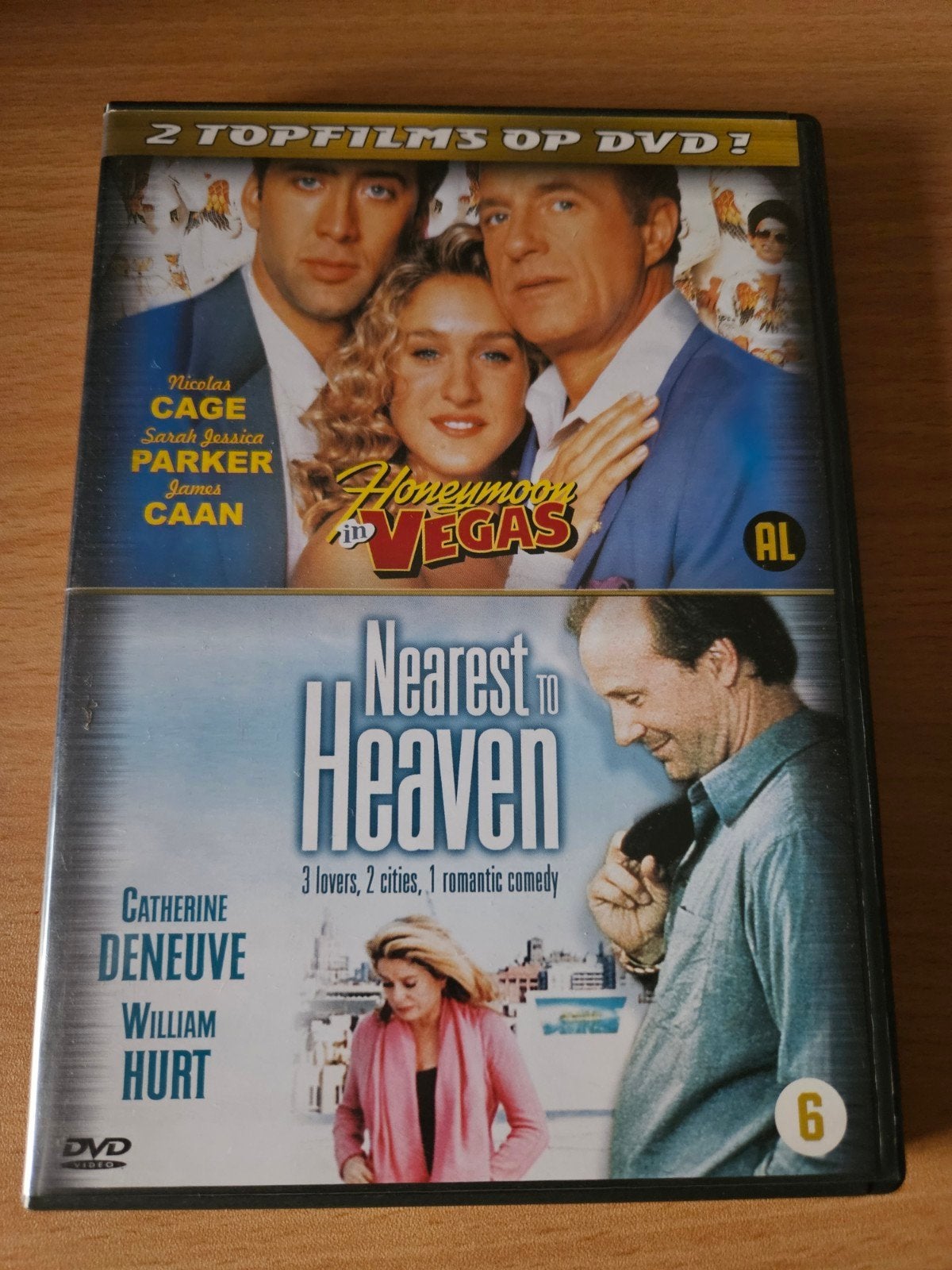 DVD Honeymoon In Vegas / Nearest To Heaven speelfilm boxset, Gebruikt, Ophalen of Verzenden, Vanaf 6 jaar, Romantische komedie