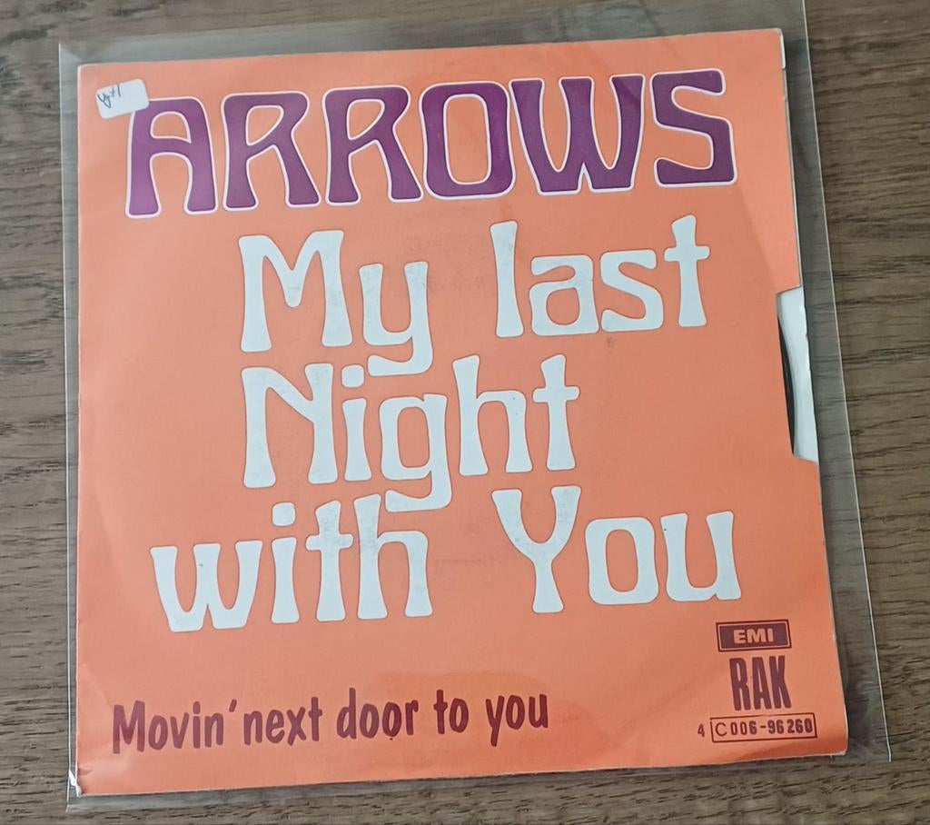 Arrows - My Last Night With You - 7 inch vinyl single, Ophalen of Verzenden