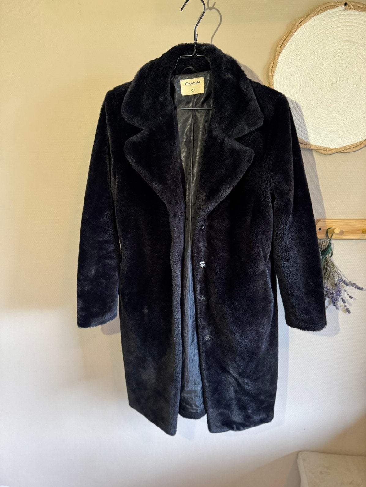 Madness bontjas zwart | maat S, Kleding | Dames, Ophalen of Verzenden, Zo goed als nieuw, Maat 36 (S), Zwart