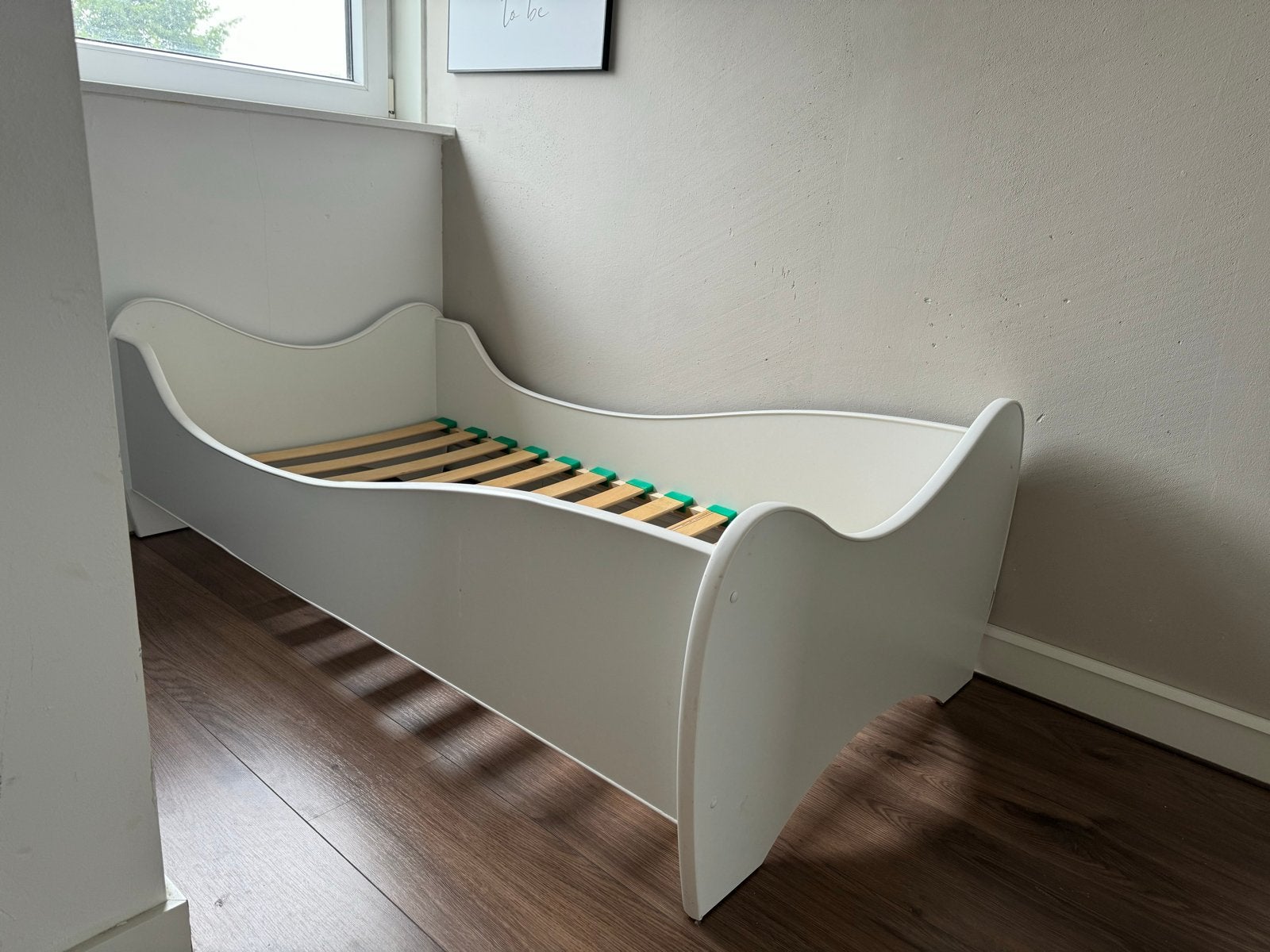 Gratis peuterbed met lattenbodem, Kinderen en Baby's, Ophalen, Gebruikt, 70 tot 85 cm, 140 tot 160 cm