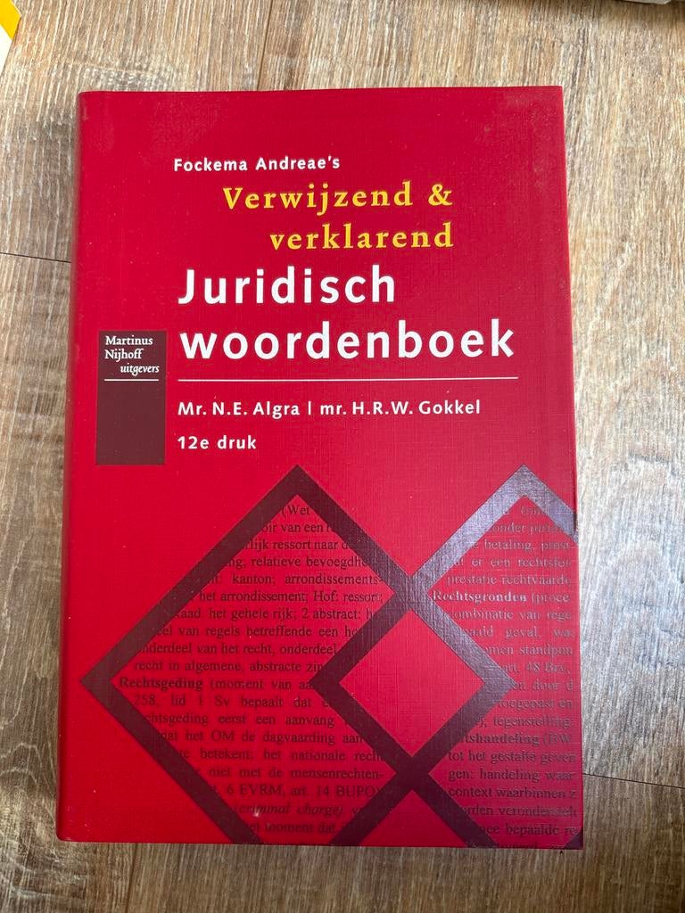 Fockema Andreae's Juridisch woordenboek 12e druk, Ophalen of Verzenden, Zo goed als nieuw, Overige uitgevers, Nederlands