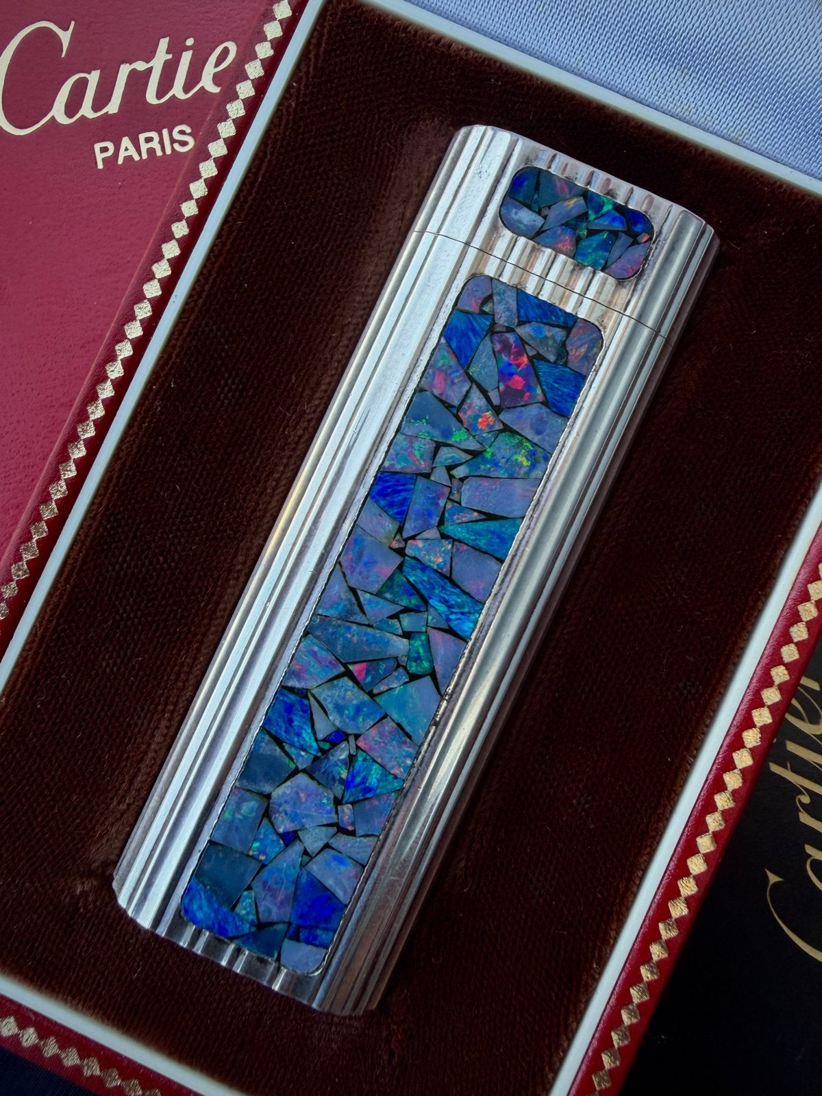 Cartier Vintage Opal Gas Lighter, Ophalen of Verzenden