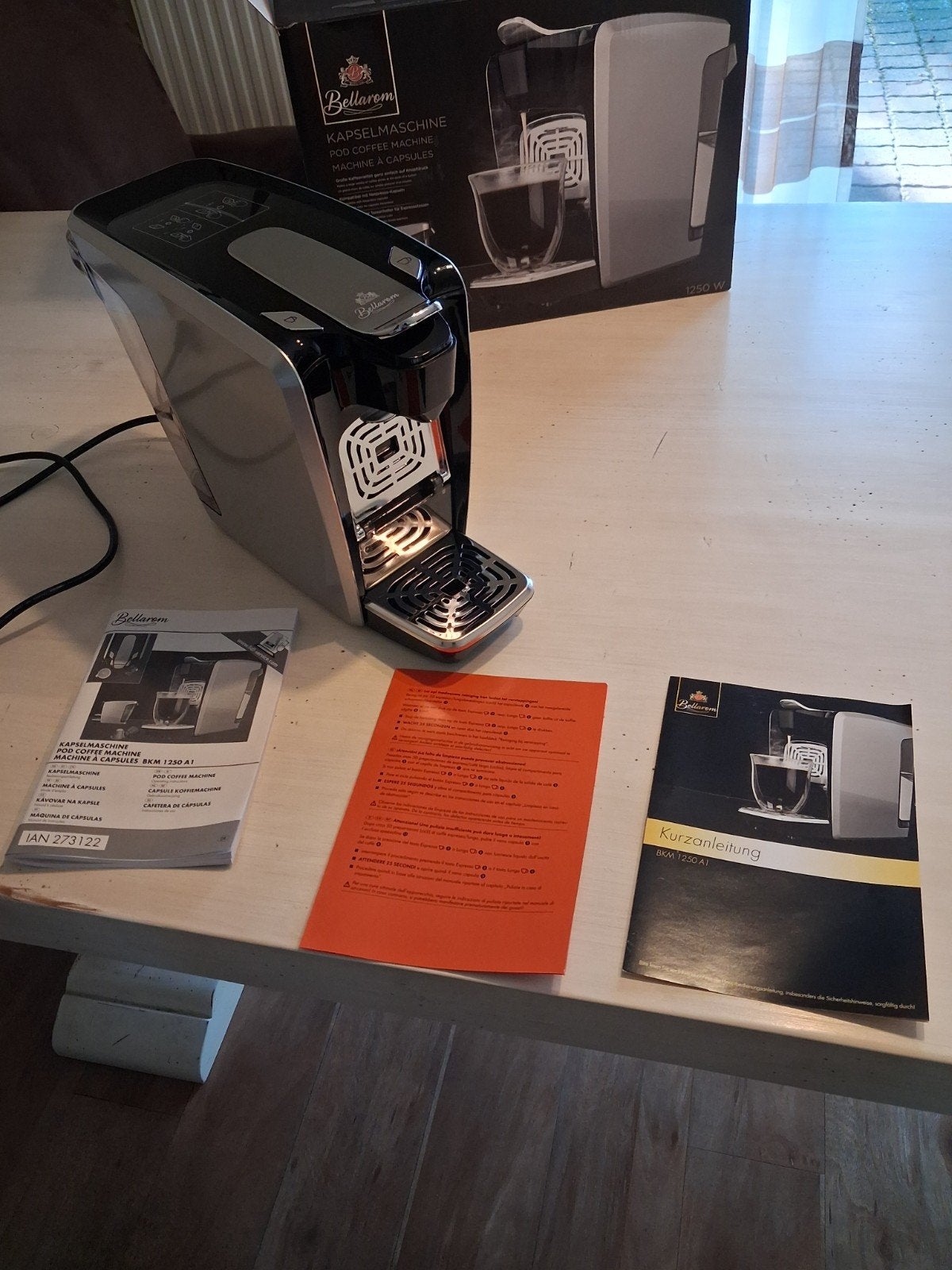 Bellarem koffieCapsule machine BKM 1250 A1 - Zo goed als nie, Ophalen, Koffiemachine, Zo goed als nieuw, 1 kopje