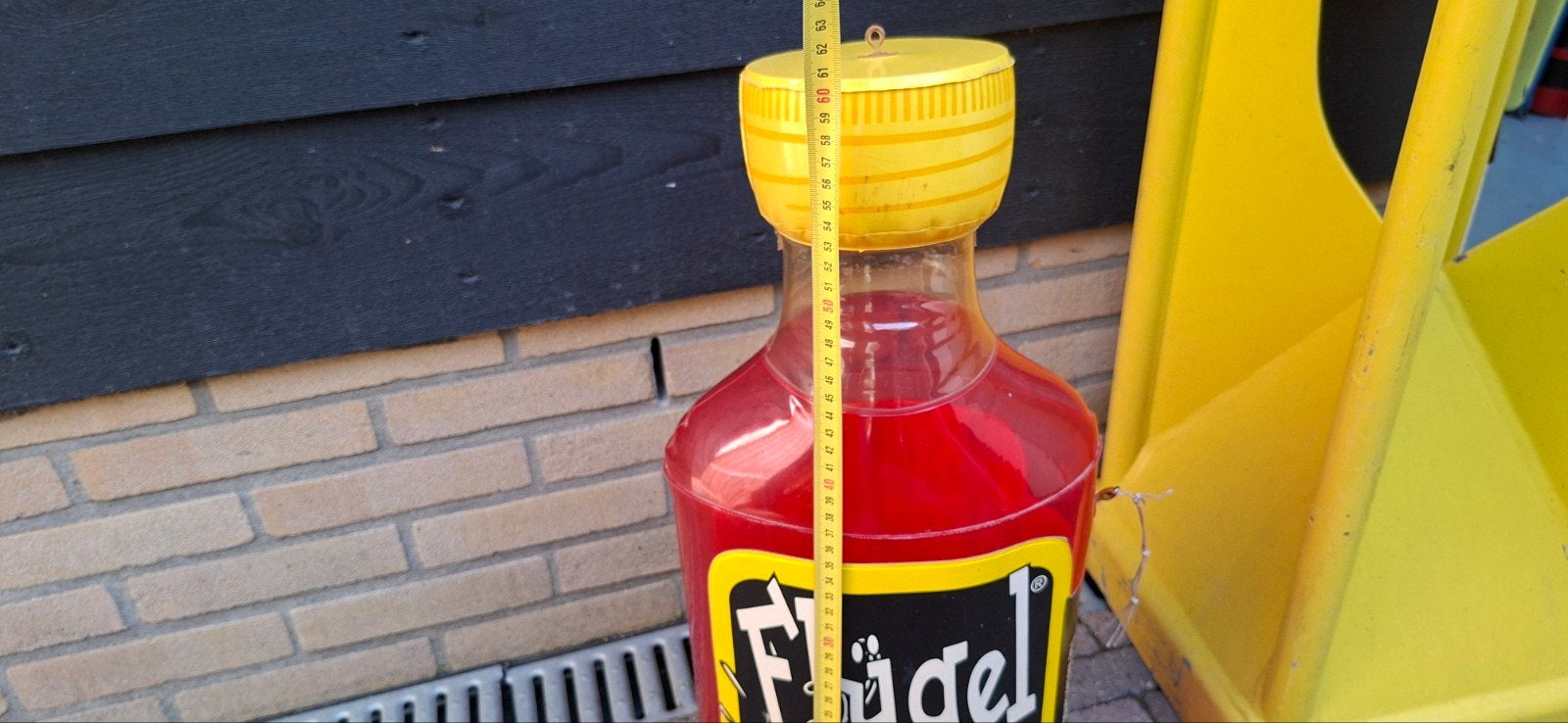 Fles Flügel 60 cm hoog opblaasfles, Ophalen of Verzenden
