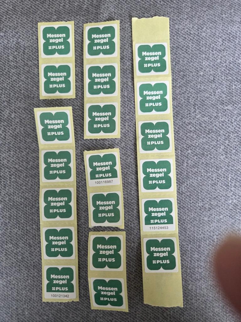 20 Messenzegels Plus actie, Plus, Ophalen of Verzenden
