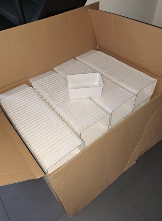 Braplast bakjes wit 1.3L, Dieren en Toebehoren, Reptielen en Amfibieën | Toebehoren, Ophalen, Nieuw, Overige typen