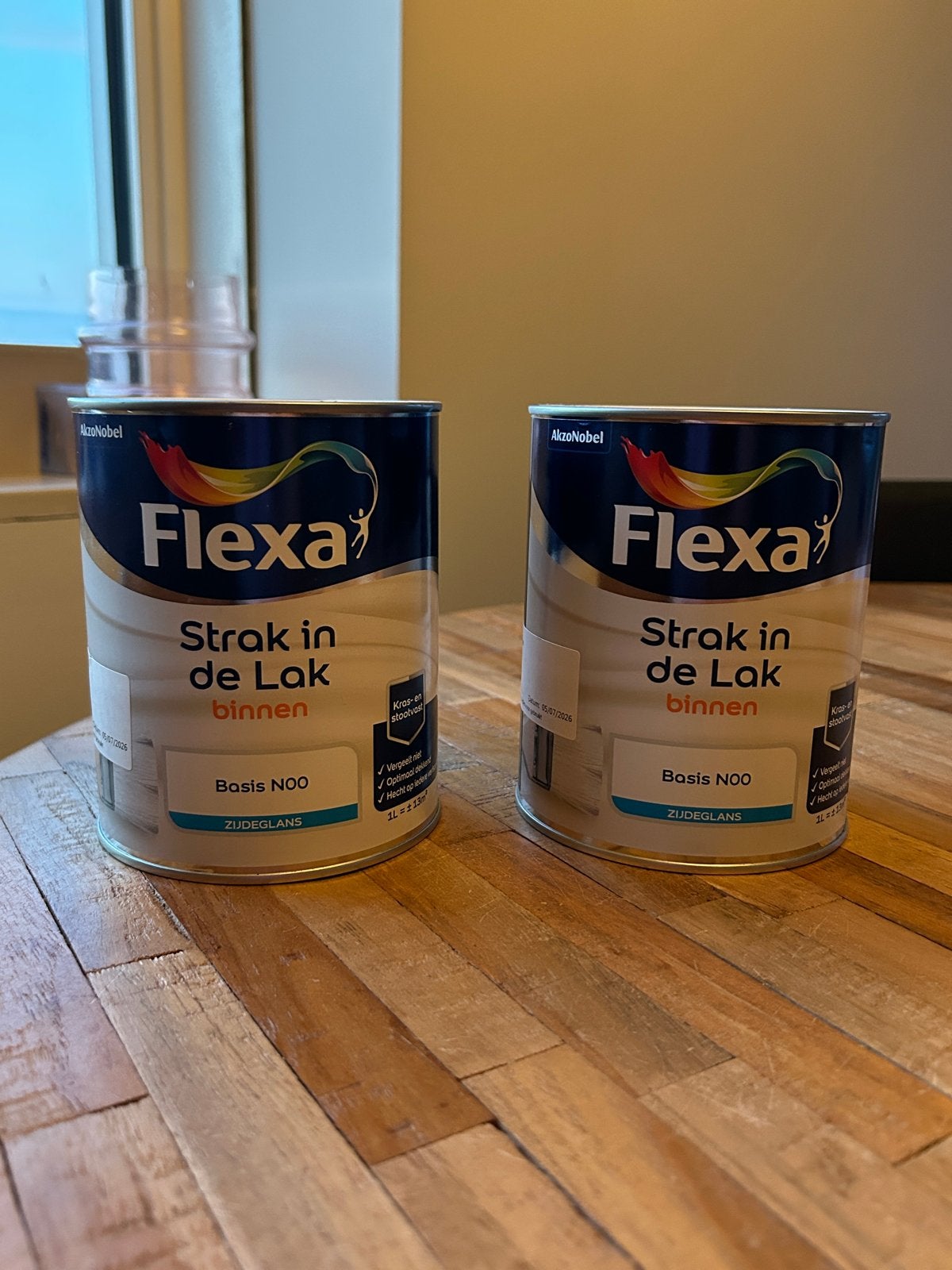Flexa Strak in de Lak Binnen Zijdeglans-Kleur:Full Plum - 1L, Ophalen, Overige kleuren, Nieuw, Lak