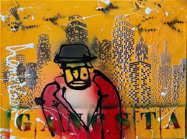 Schilderij Henk Veen - Gangsta, Ophalen of Verzenden