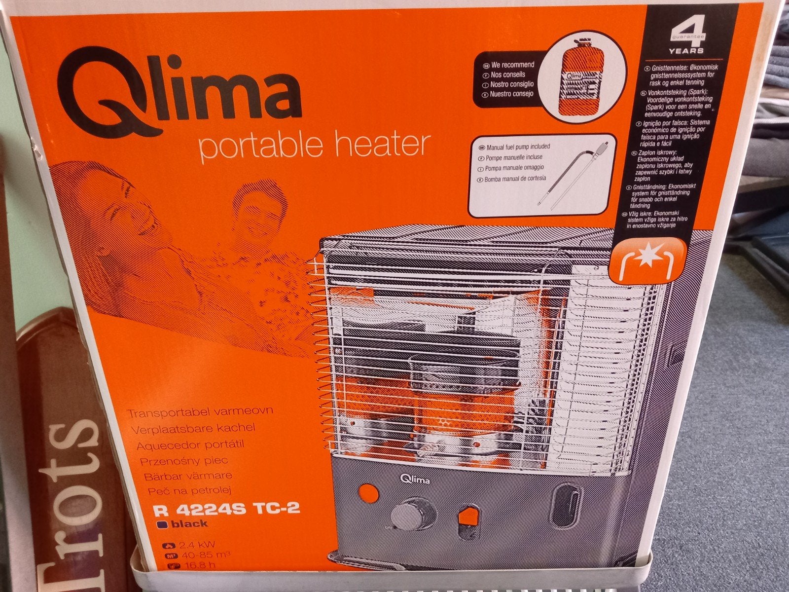 Qlima portable heater met jerrycan en pomp, Ophalen, 30 tot 80 cm, Kachel, Minder dan 60 cm