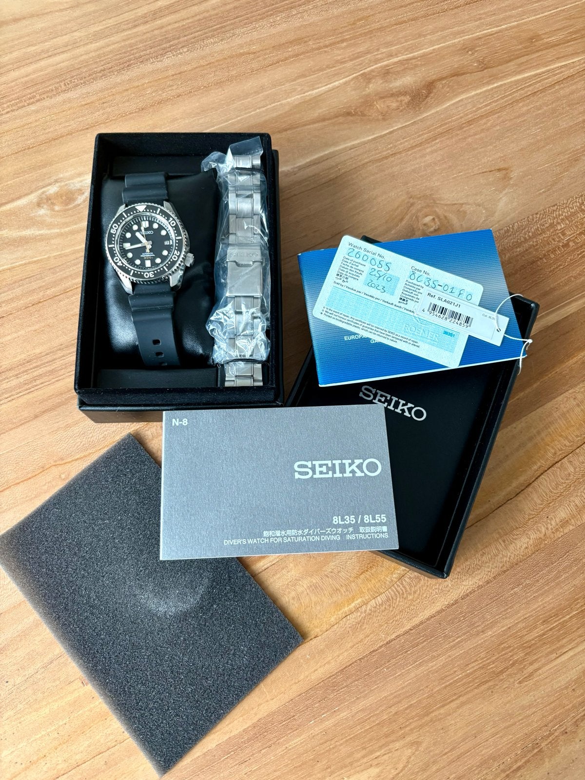Seiko Prospex SLA021J1 duikhorloge - 8L35 high beat /saffier, Seiko, Staal, Polshorloge, Nieuw