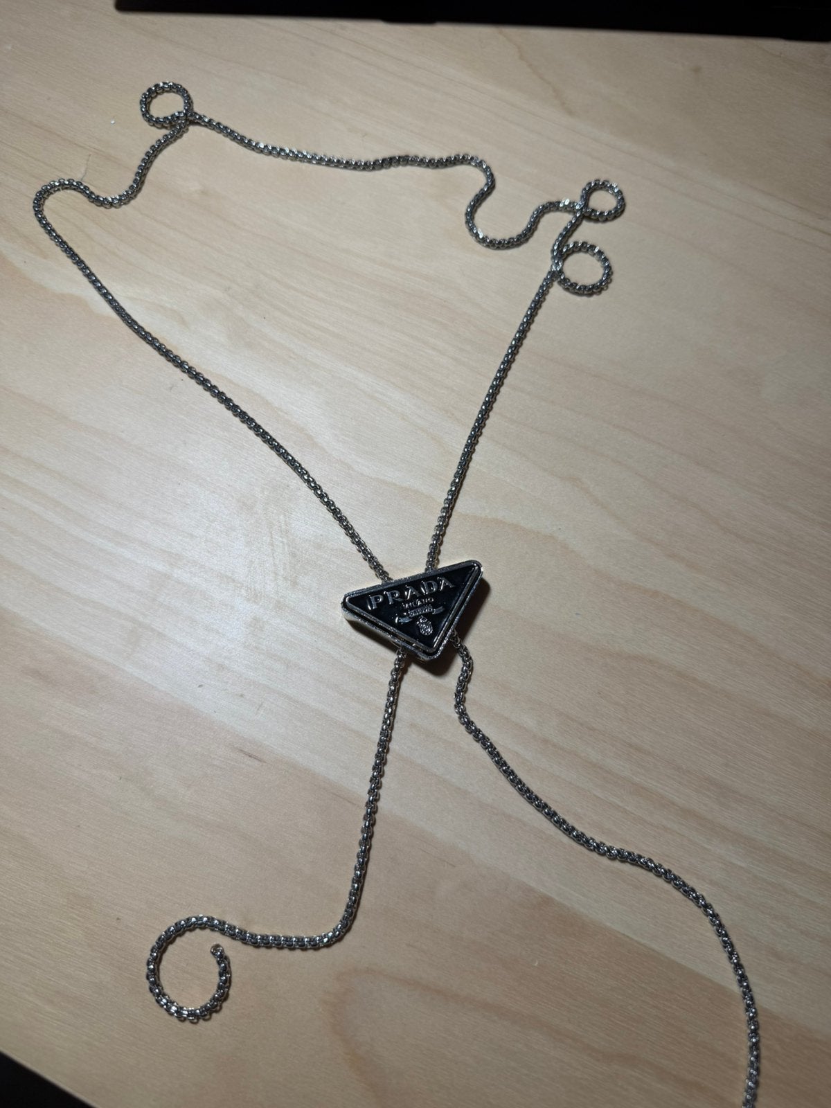 Verstelbare Prada ketting, Ophalen of Verzenden, Nieuw, Zilver, Verstelbaar