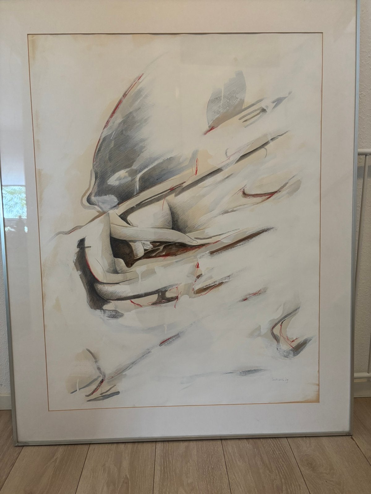 Grote zeefdruk van Leo Musch “ontketend “ ‘89, Antiek en Kunst, Kunst | Litho's en Zeefdrukken, Ophalen, Zeefdruk