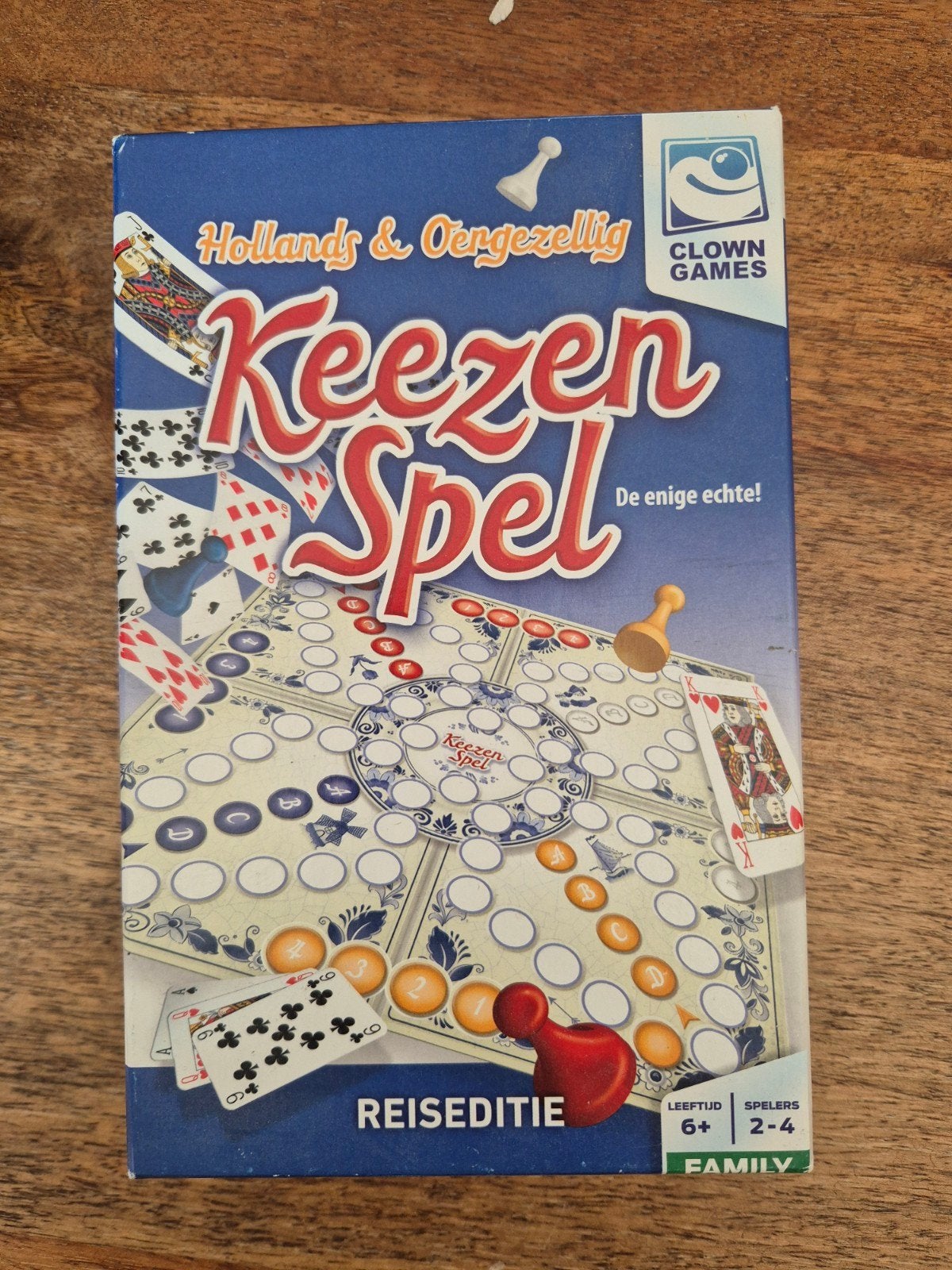 Keezen Spel Reiseditie - Hollands & Oergezellig, Clown Games, Gebruikt, Ophalen of Verzenden, Drie of vier spelers