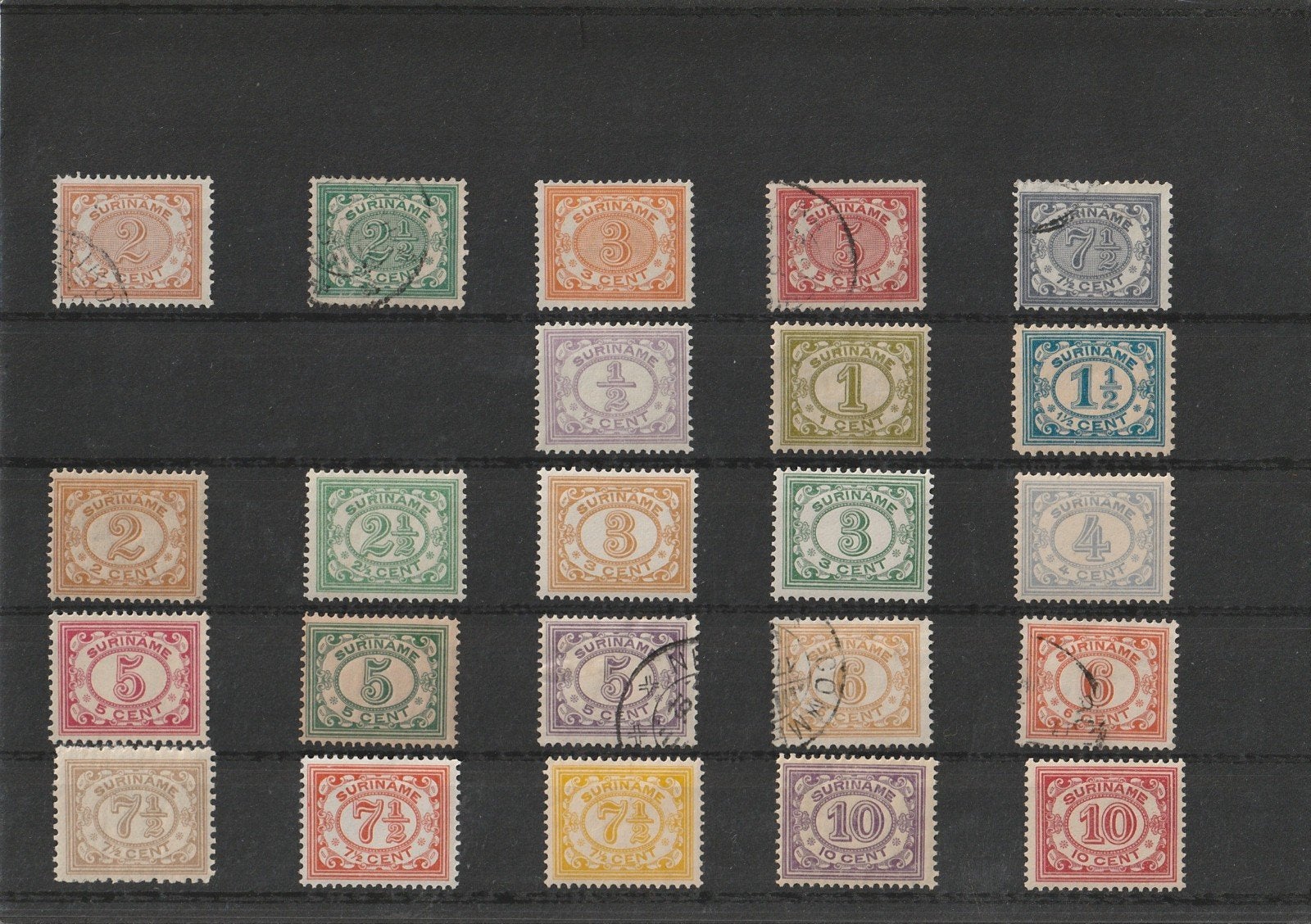 Setje Suriname 1902 cijfer en 1913 cijfer, Ophalen of Verzenden, Postfris