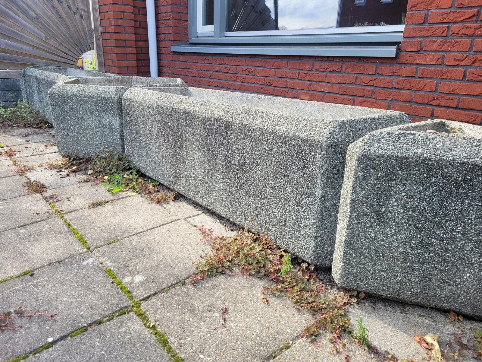 modulaire betonnen bloembakken, Tuin en Terras, Ophalen, Zo goed als nieuw