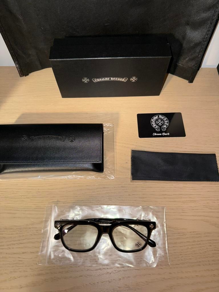 Chrome hearts bril, Sieraden, Tassen en Uiterlijk, Zonnebrillen en Brillen | Dames, Overige merken, Zwart, Ophalen of Verzenden