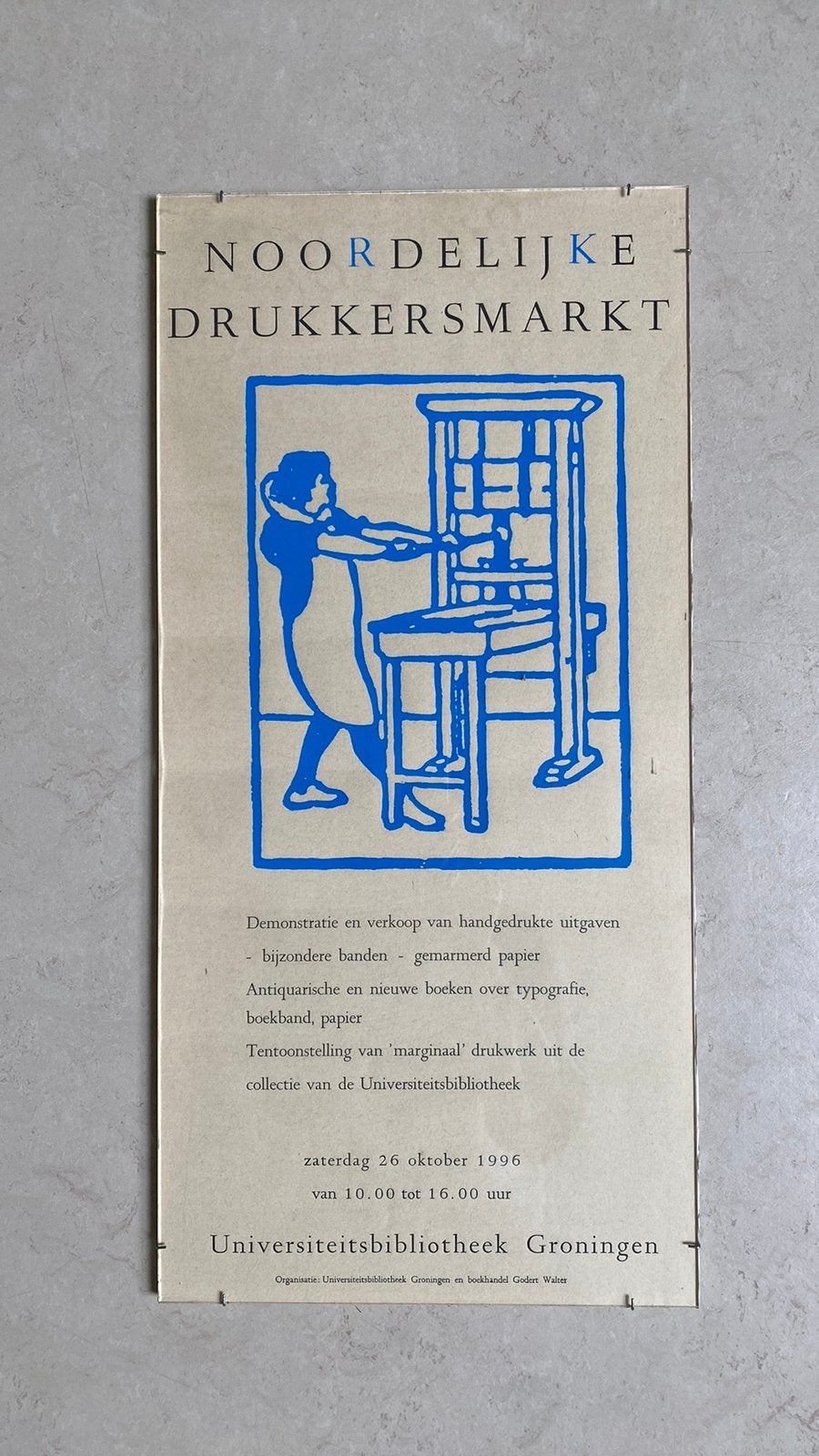 Noordelijke Drukkersmarkt Universiteitsbibliotheek Groningen, Ophalen of Verzenden