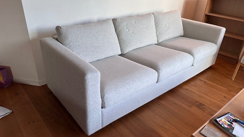 IKEA VIMLE 3-zitsbank – Grijs – Zeer goede staat – €300, Ophalen, Driepersoons, 75 tot 100 cm, Zo goed als nieuw