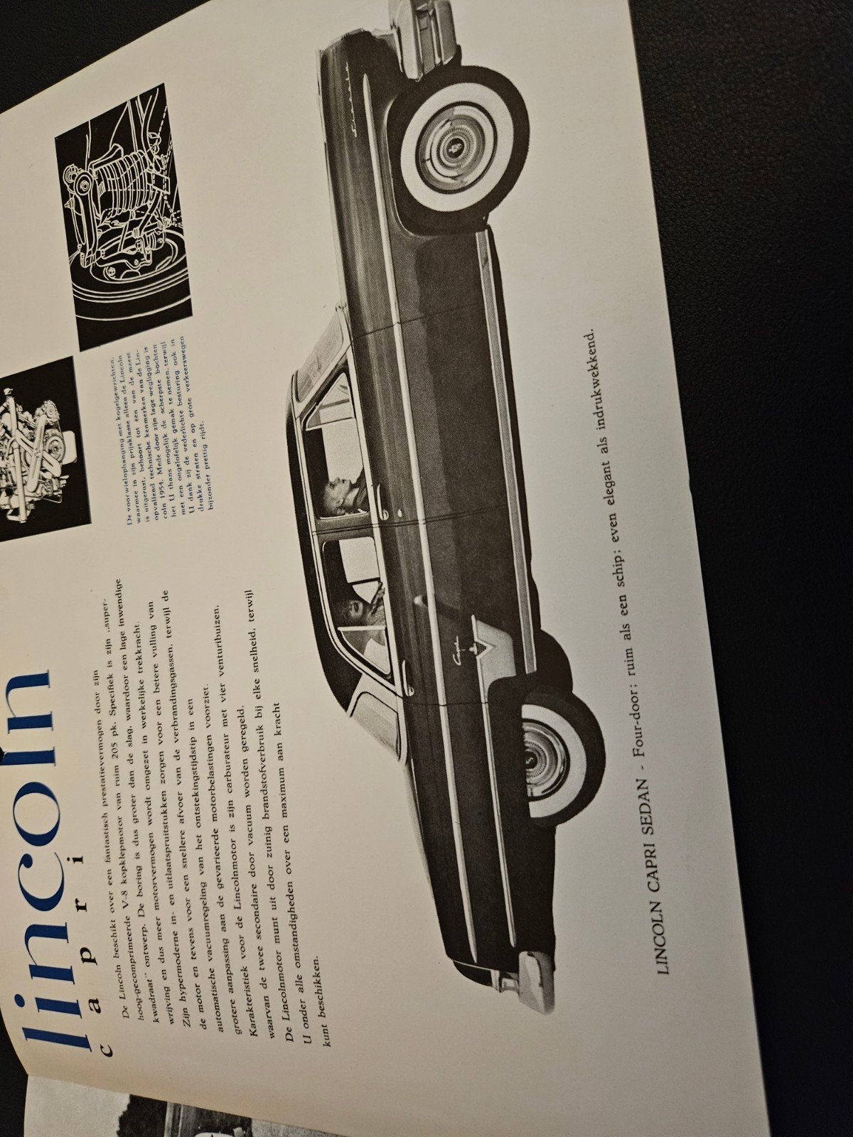 Brochure Lincoln Capri 1954, Ophalen of Verzenden, Zo goed als nieuw, Overige merken