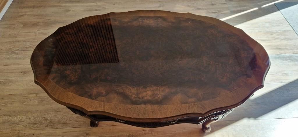 Klassieke Queen Anne stijl salontafel (hout,  met laden), Huis en Inrichting, Tafels | Salontafels, Ophalen, Gebruikt, 100 tot 150 cm