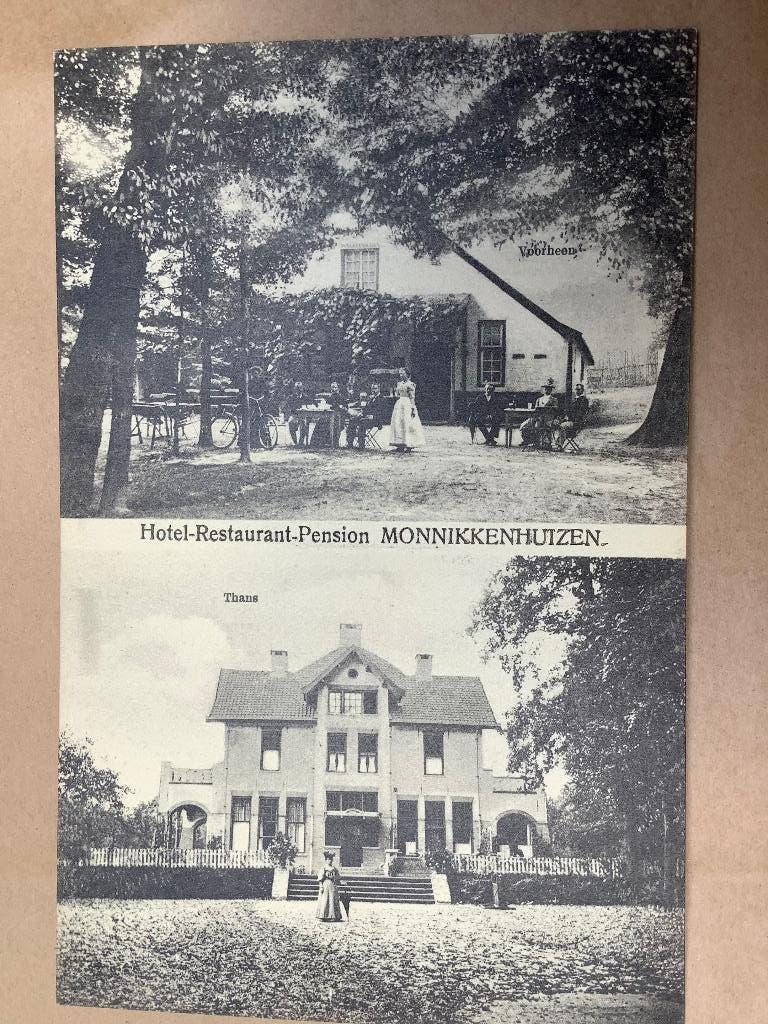 Arnhem, Hotel Pension Monnikenhuizen, Verzamelen, Ansichtkaarten | Nederland, Ophalen of Verzenden, Voor 1920, Gelderland